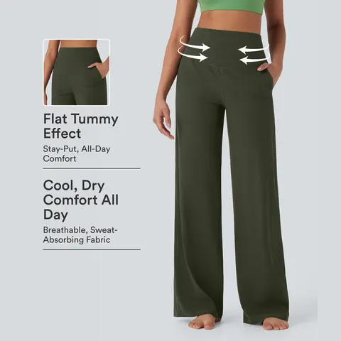 Halara UltraSculpt™ High Waisted Tummy Control Straight Leg Yoga Pants with Pockets