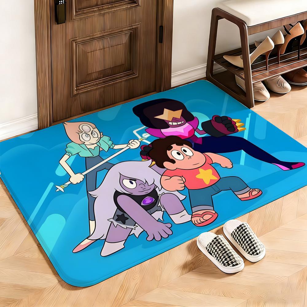 Animation Steven Universe Floor Mat This soft flannel mat provides a cozy Soft flannel mat with quick water absorption, non-slip and durable. Easy to clean, ideal for bathroom and entryway use.