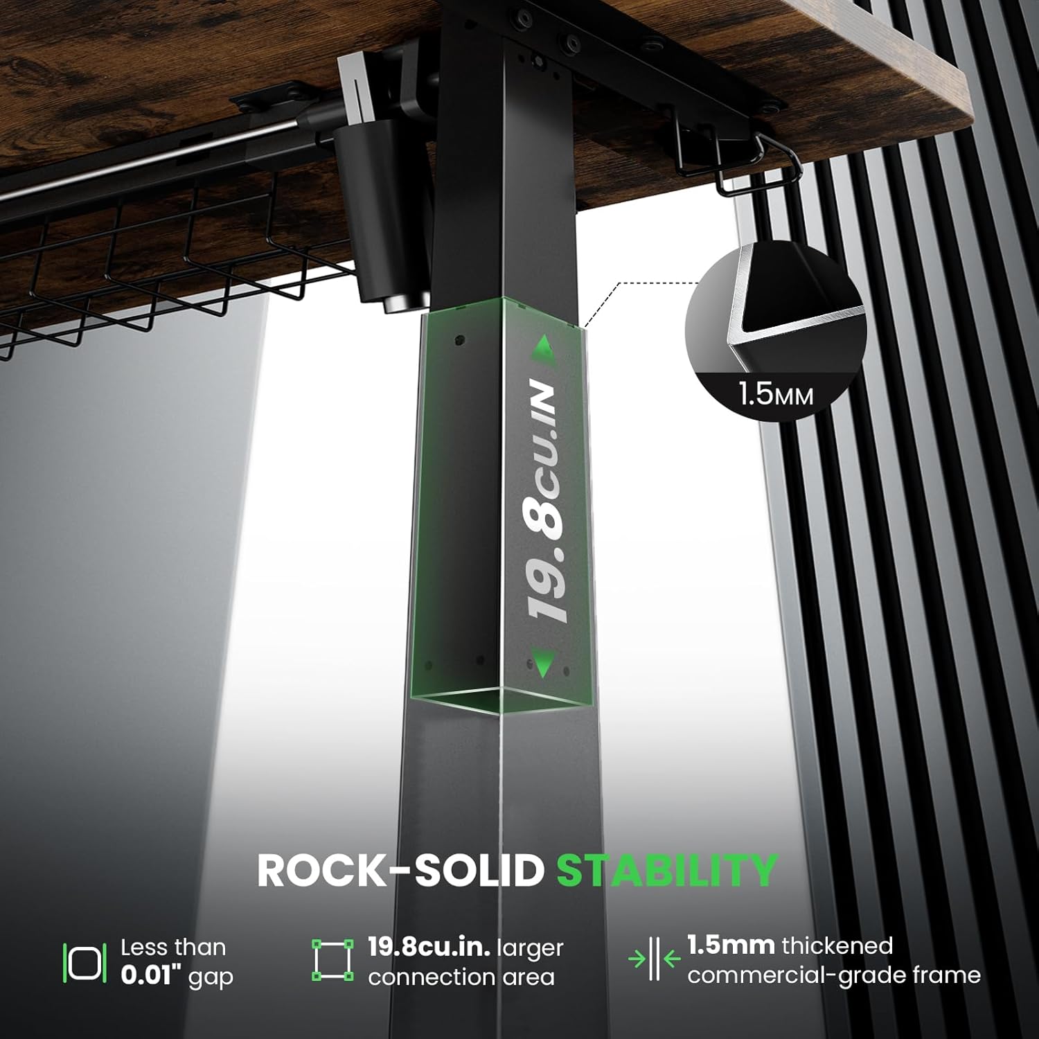 Adjustable Electric Standing Desk - Sit Stand Desk with Cable Management - 3 Memory Presets Adjustable Height Desk Wood Workstation - Valentine Gifts