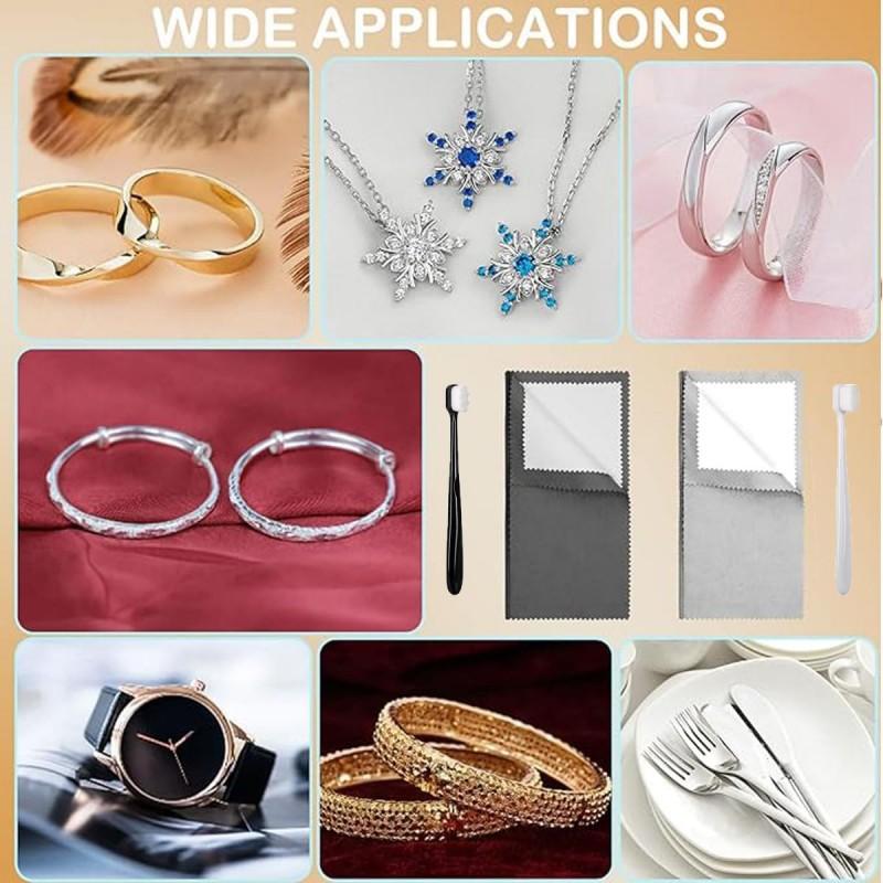 4-piece jewelry polishing set, jewelry polishing cloth, polishing brush