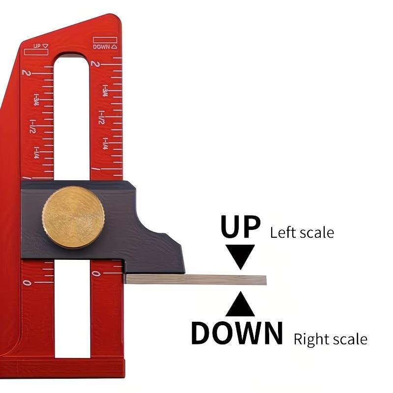 Table Saw Measurement Ruler, Metric Imperial Magnetic Height Gauge, Electric Circular Saw Carving Machine Reverse Adjustment