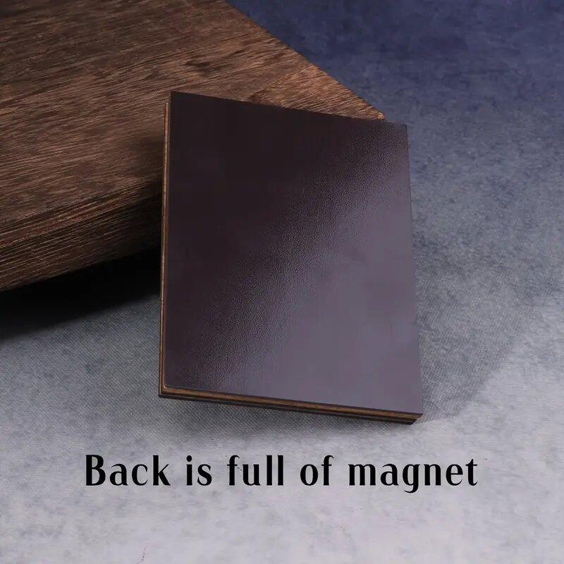 1pc Funny Frog Refrigerator Stickers, Wooden Refrigerator Stickers, Wooden Photo Frame Refrigerator Stickers, Magnetic Refrigerator Stickers, Refrigerator Decorating Magnet, Funny Gifts