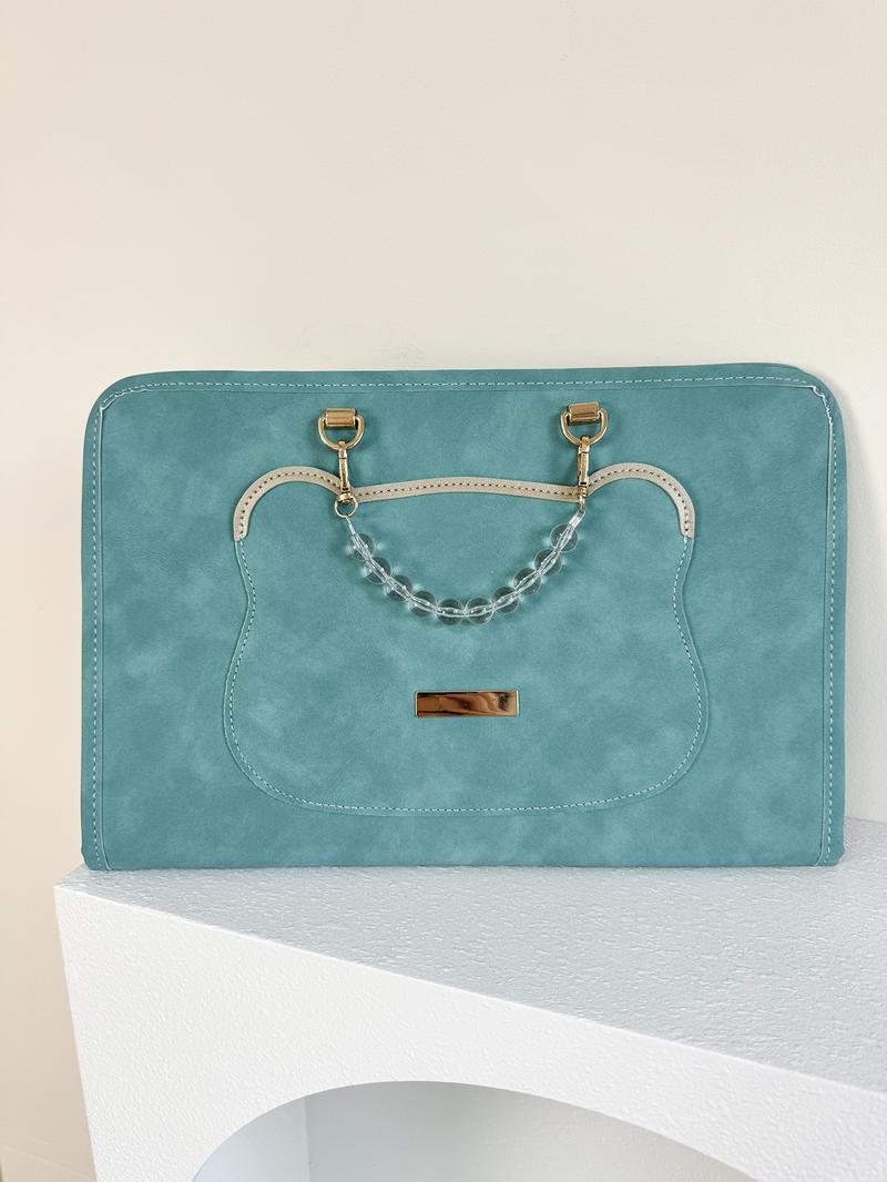 Cute Blue Commuter Laptop Bag, Laptop Sleeve, High-End Feel Notebook Protector Case, Stylish Handheld Computer Cover, Perfect for Daily Use