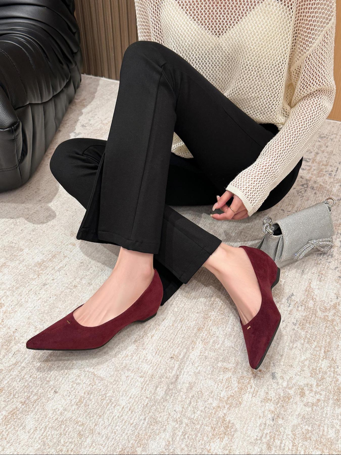 Women's Pointed Toe Flat Shoes, Elegant Textile Upper, Medium Width, All Season Fashion Sneakers, New Style Casual Footwear, Walking Shoes, Flats Shoes