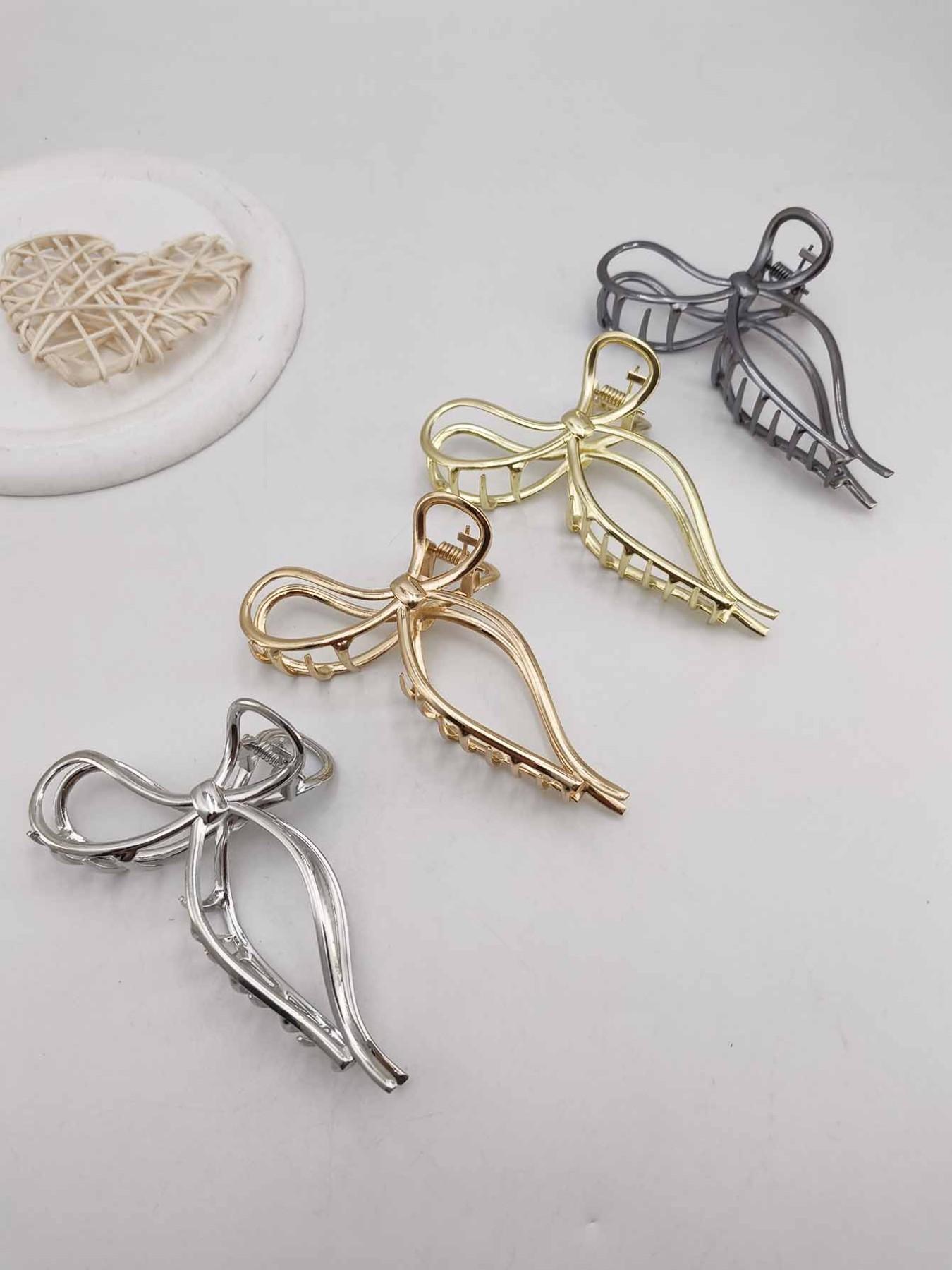 1PC 11.5cm Hollow Butterfly Metal Hair Clip, Lightweight Design, Gentle on Hair, Perfect for Commuting, School, Dates, All Seasons
