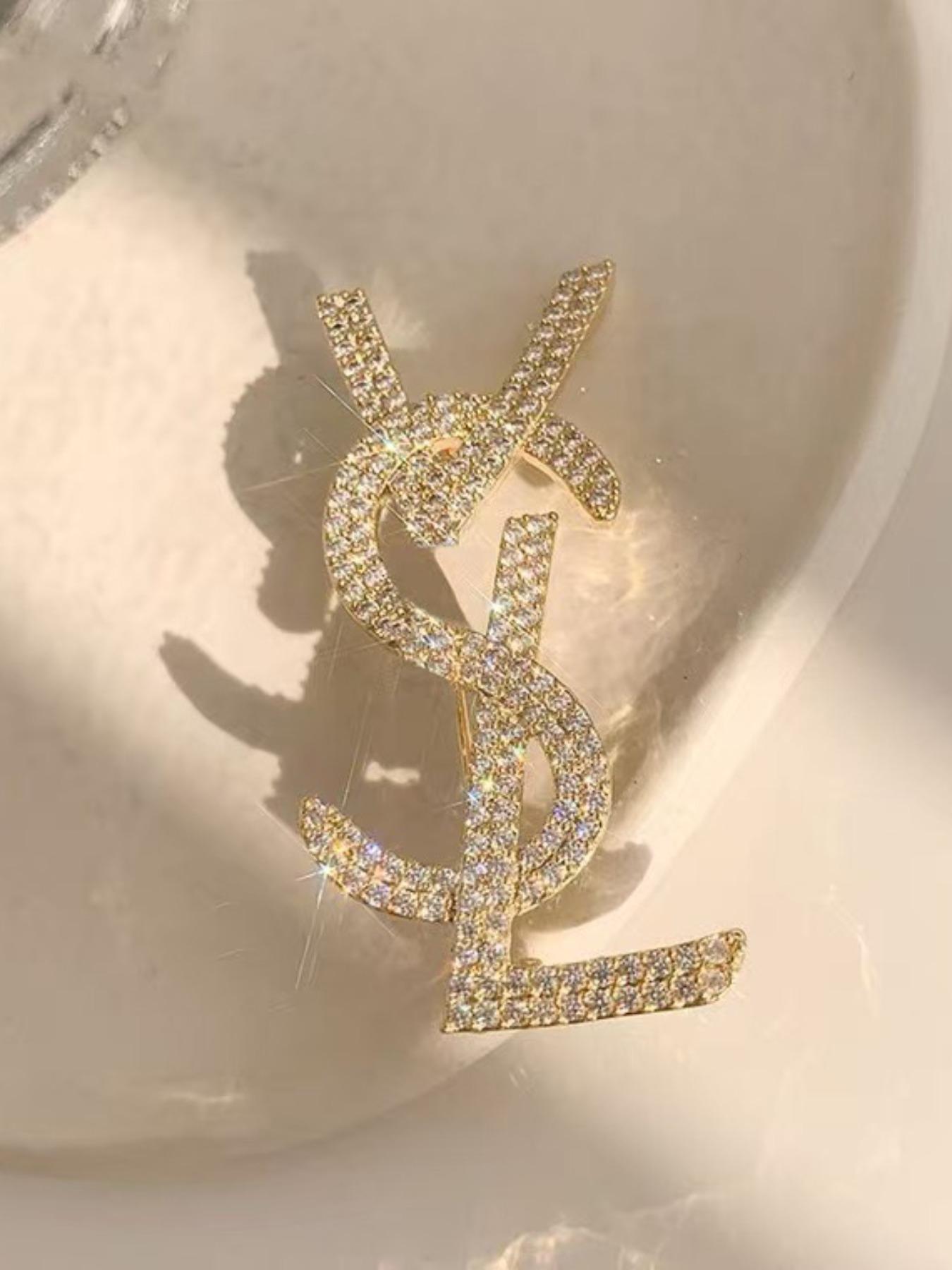 Fashion Cubic Zirconia Brooch, Luxurious Modern Design European Style Personalized Clothing Jewelry Accessory, Unique Statement Piece