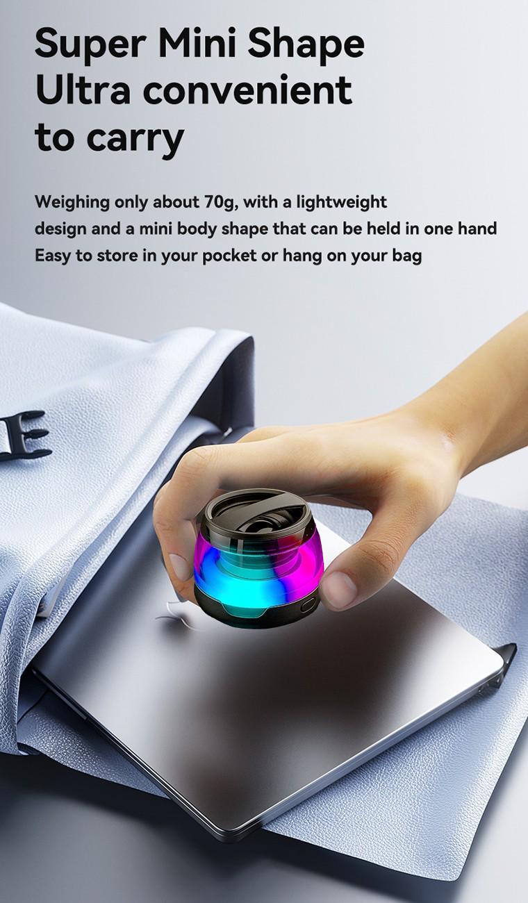 Party Ready Magnetic Speaker Mini RGB Bluetooth Wireless for Camping Travel Portable Audio