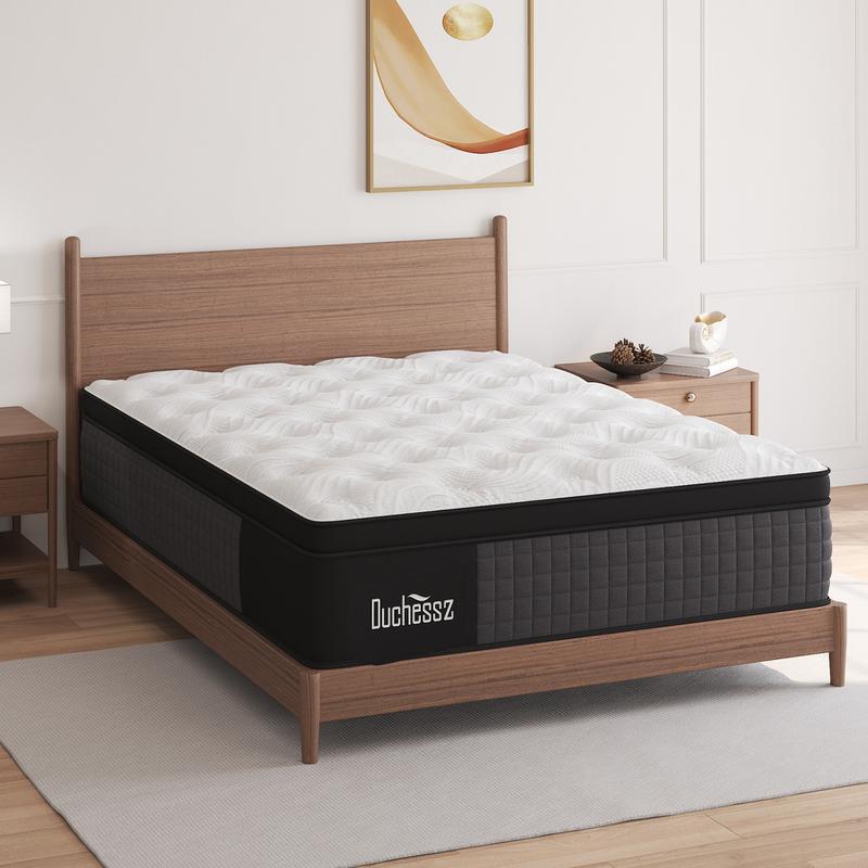 Twin Full Queen King Mattress, 10"12"14"  Hybrid Mattress Eurotop with Gel Memory Foam,Motion Isolation Individually Wrapped Pocket Coils Mattress,Breathable Comfort Mattress Pressure Relief