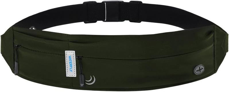 WATERFLY Slim Running Belt Fanny Pack for Women Men Phone Holder Runners Pouch Waist Belt for Workout Jogging Multifunctional Sports Bag water-resistant Outdoor Gear