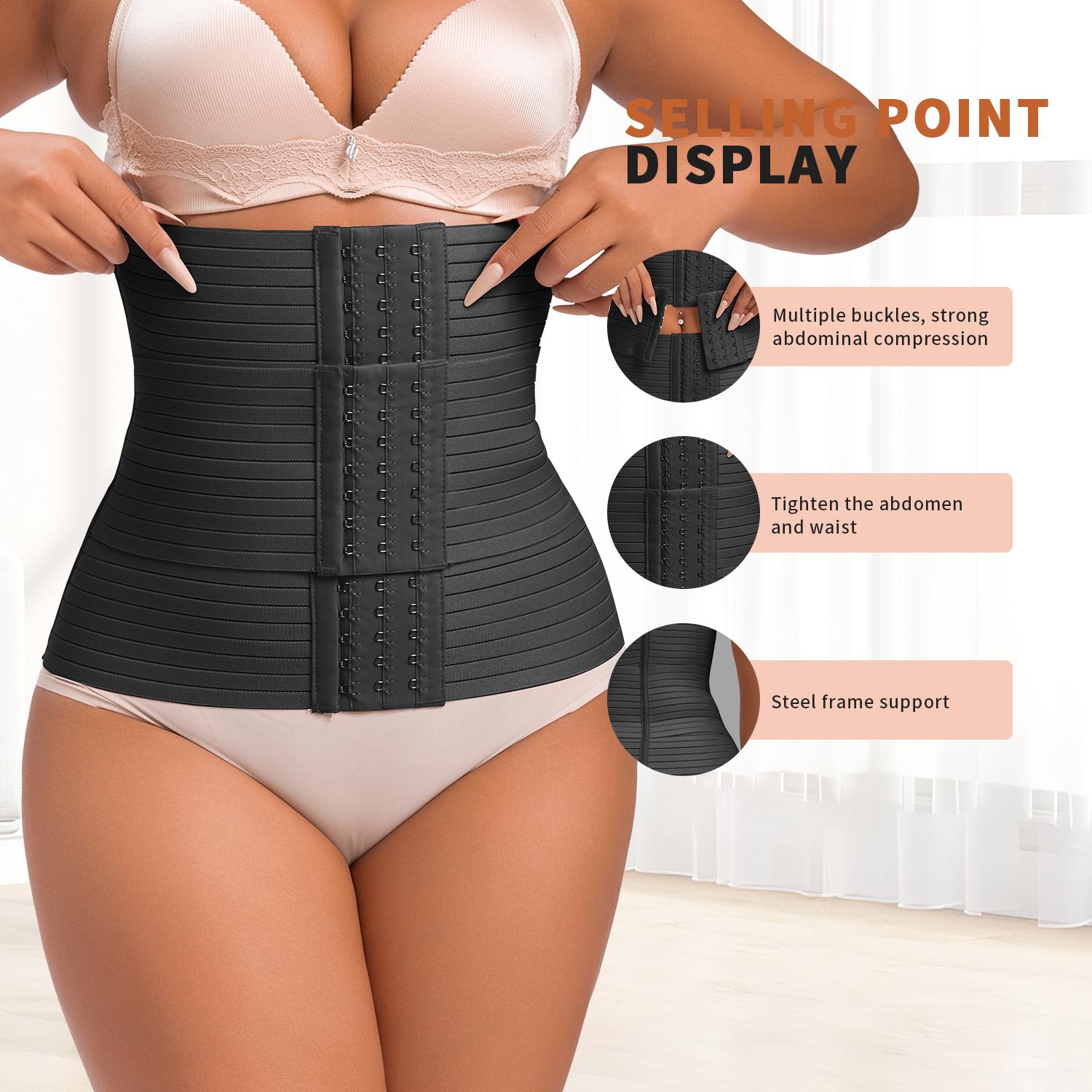 Waist Trainer for Women Fajas Corset Underbust Waist Cincher Sport Girdle Hourglass Body Shaper 3 Hooks