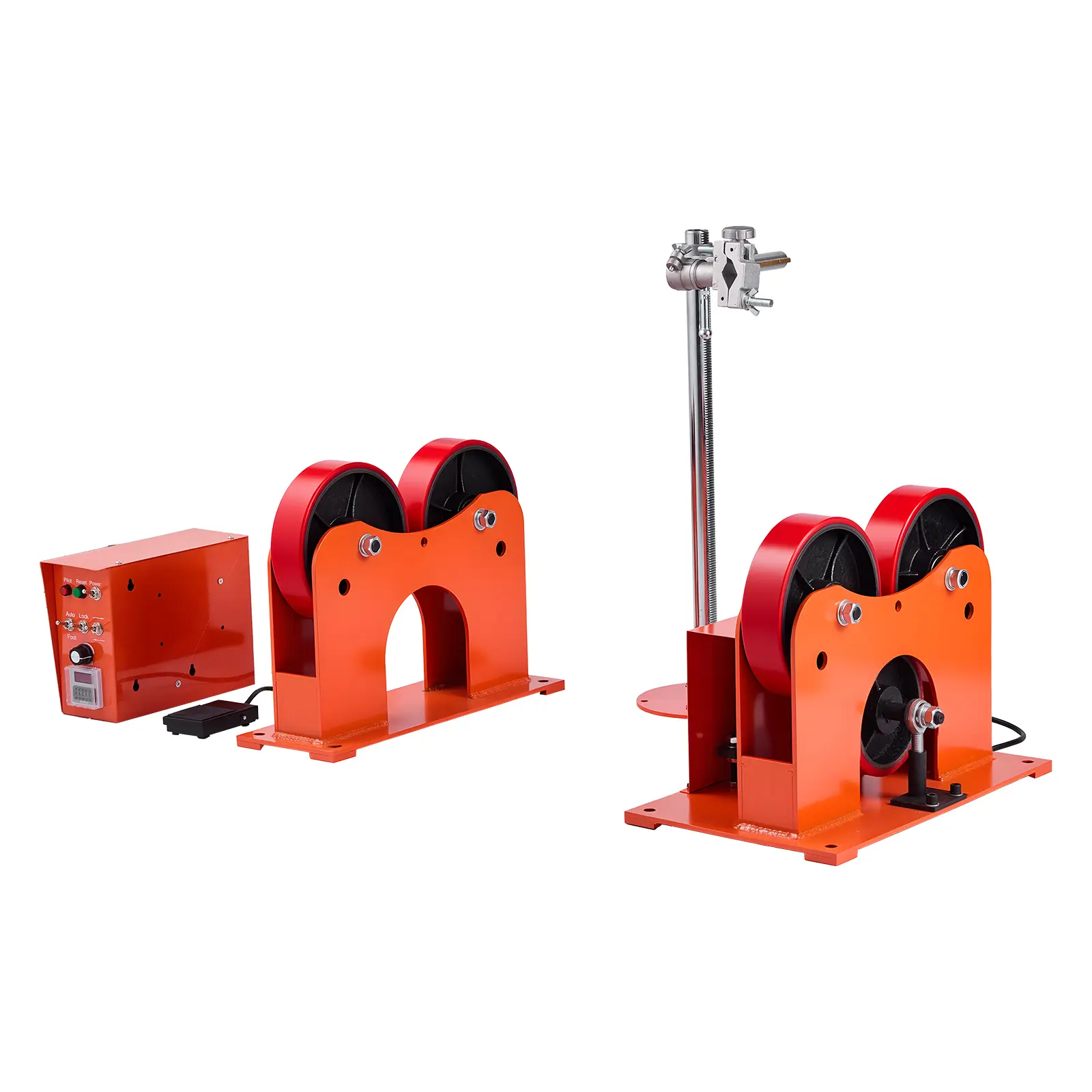 Turning Rolls Linkage Roller, 2205 lbs Load Capacity, 2"-24" Diameter Adjustable, PU Rollers, Pipe Tank Turning Rolls Linkage Roller Rotary Welding Positioner, for Welding Equipment Support