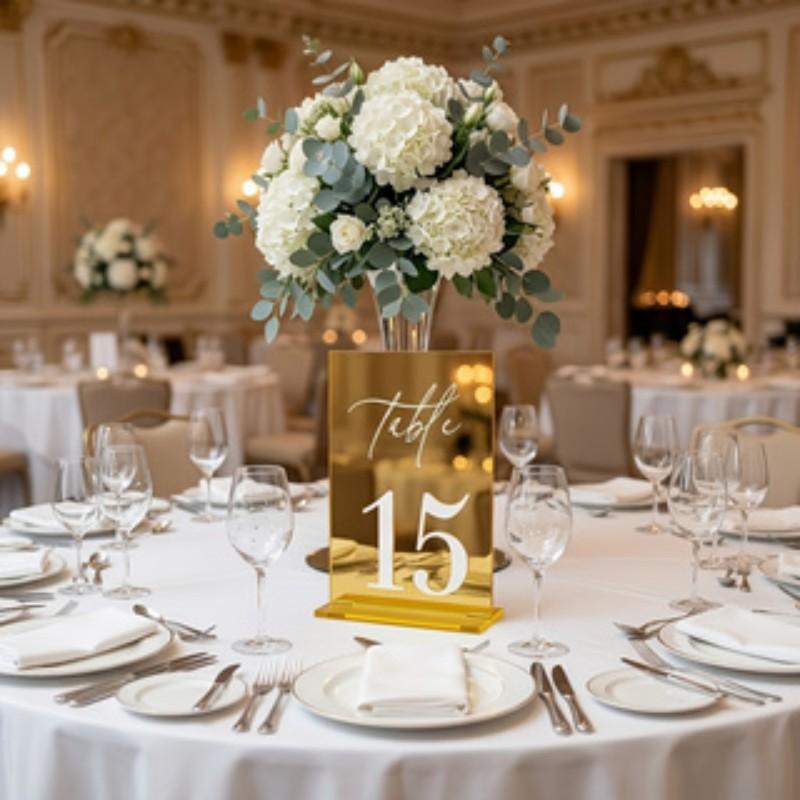 Acrylic Seat Card Set, 10x15cm Elegant Wedding Seating Cards, Party Birthday Festival Table Signage, Romantic Event Decorations