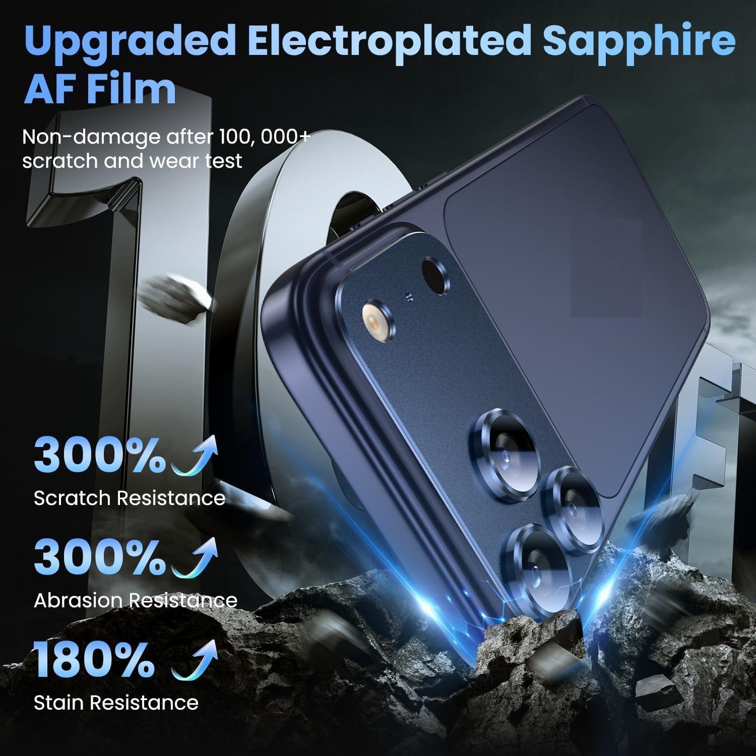 iPhone 17 Pro Camera Lens Protector, Not Easy to Break, Strong Adsorption, Case-Friendly, Aesthetic, Protective Metal Tempered Glass, Deep Blue Color