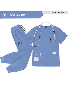 Two Piece Set Suitable for Both Men and Women Suitable for Wiping Beauty Skincare SPA Spa Uniforms Pet Stores Veterinary Nurses Scrubbing and Brushing Uniforms