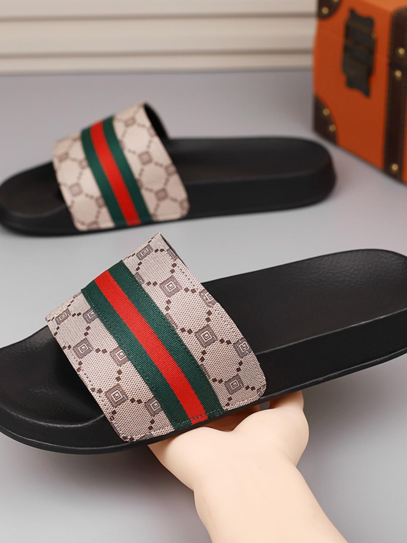 Summer Couple Fashion Floral Casual Anti Slip Slippers Shoes, Non-Slip Comfortable Home Outdoor Beach Sandals, Durable PU Leather Eva Sole, All-Season Wear Footwear