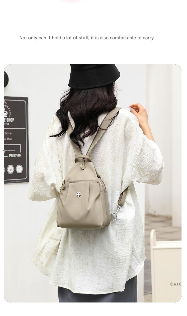 Velora Fashion Oxford Cloth Casual Backpack Messenger Bag Chest Bag with Side Pouch Adjustable Strap Zipper Pocket Inner Patch Pocket 30x21x14cm