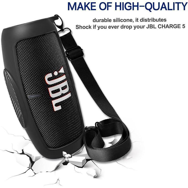 For JBL Charge 6 Waterproof Portable Bluetooth Speaker Silicone Case,Soft Protective Sleeve Cover with Shoulder Strap for JBL Charge 6 Speaker，This product comes with a protective case and a speaker.  VanLife Outdoor speaker