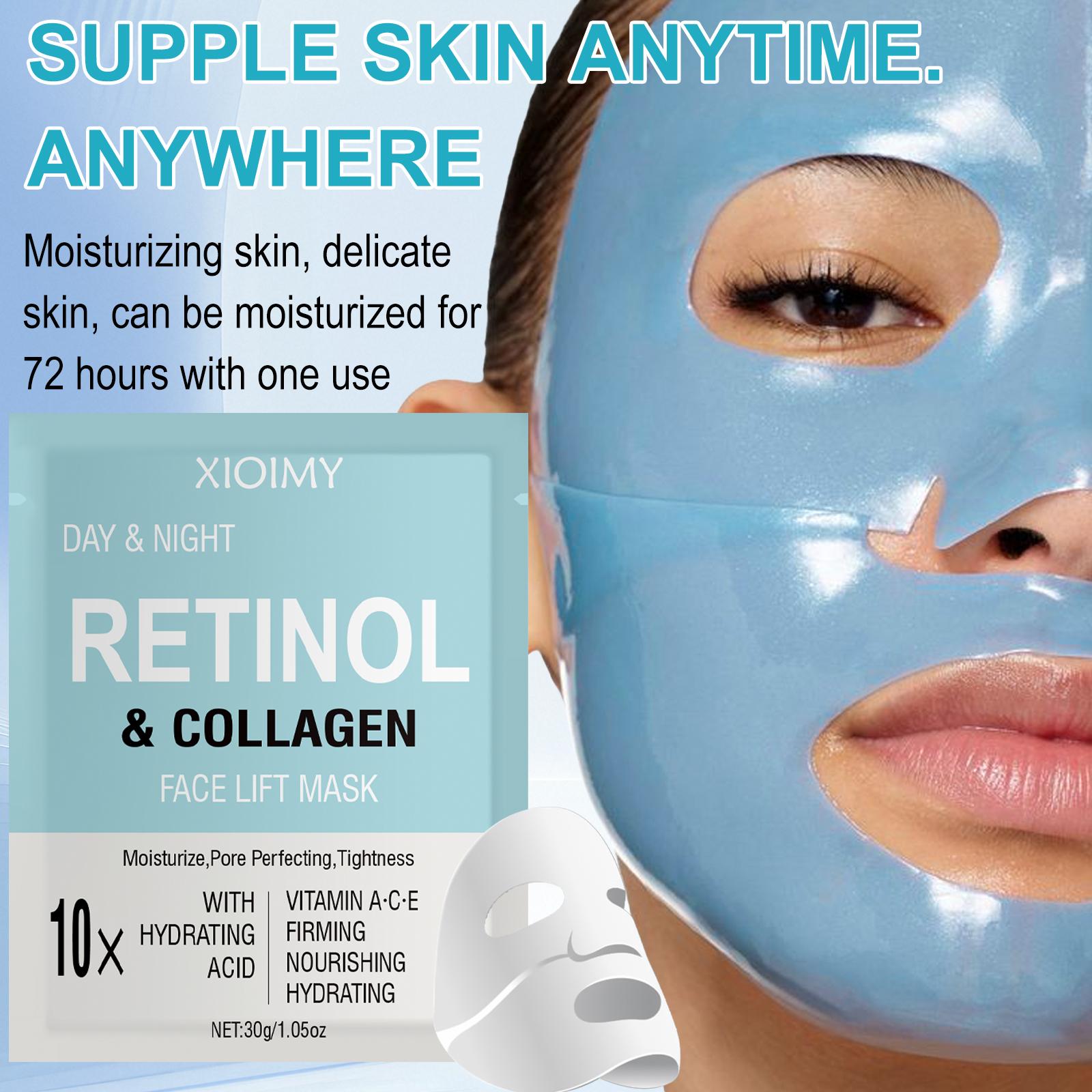 Collagen Mask Set with Niacinamide & Retinol, 10 pcs Deep Hydration Anti-Dryness Hydrating Face Care, Suitable for Smooth, Bright, Supple Skin #GLOBAL PICKS