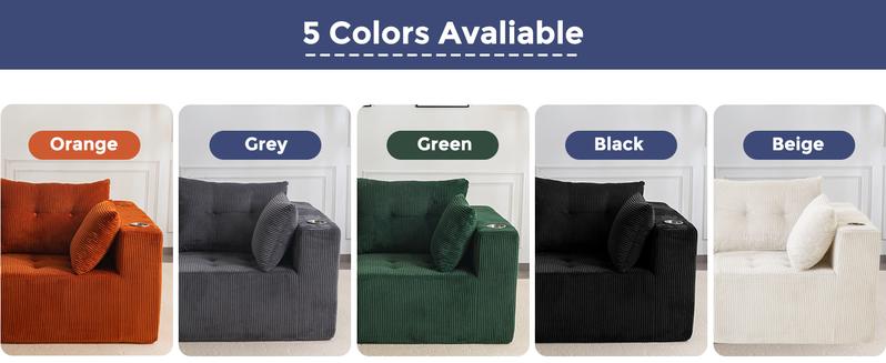 MAXYOYO Loveseat Boneless Cloud Couch, Modular Sectional Sofa Couch for Living Room, Sofa in A Box, Upholstered Cozy Chair with Tufted Craft, No Assembly Required