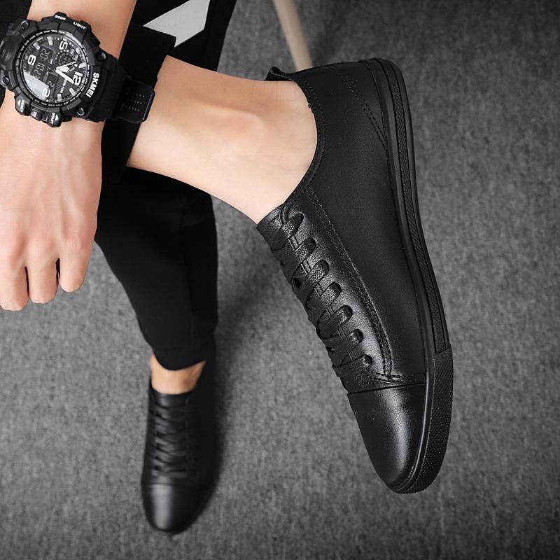 Men & Women High-End Cow Leather Shoes, Lightweight Soft Sole Non-Slip Footwear, Versatile Casual  for Daily Wearfor All Seasons