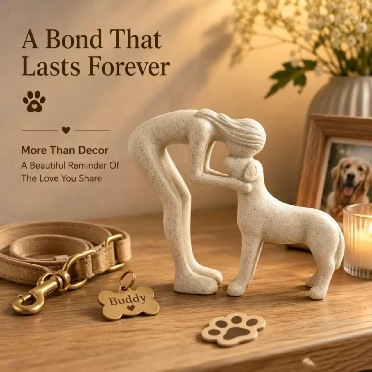 Modern Abstract Resin Dog Lover Collectible Sculpture, Creative Home Office Desk Decor, Pet Memorial Art, Living Room Shelf Ornament