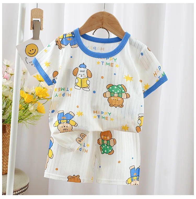 Baby Clothes New Summer Children's Clothing Children's Short Sleeved Shorts Suit Boys Girls Cotton T-shirts