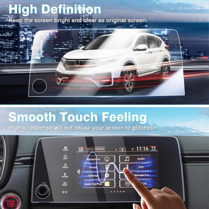 Canvcle 2017-2022 Honda CR-V CRV EX EX-L Touring 7-Inch Tempered Glass 9H Navigation Touchscreen Protector Film for Car Screen Protection & Smooth Touch