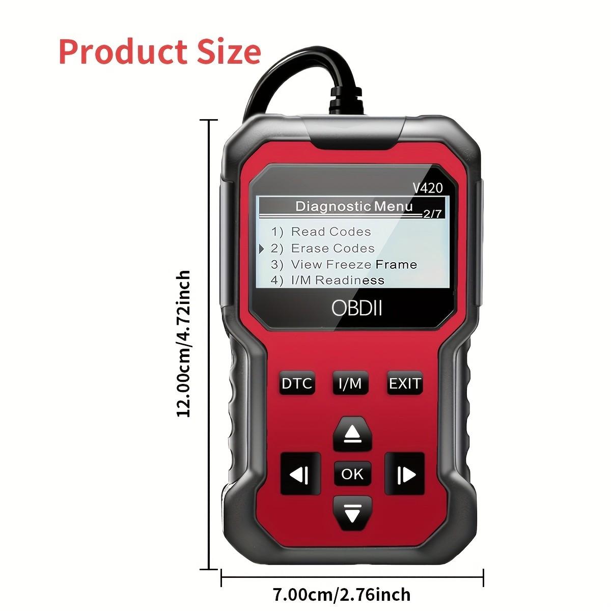 OBD2 Diagnostic Scanner, 1 Count Accurate Code Reader, Efficient Engine Light Diagnostic Aid, and Reliable Battery Voltage Tester for OBD2 - Compliant 12V Cars and Trucks Since 2003