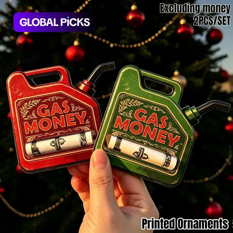 Humorous and Fun Christmas Couple Gift - Gas Money Themed Wooden Money Holder, Ideal Holiday Decoration, Perfect for Christmas, Thanksgiving, and New Year! Gag Gift #GLOBAL PICKS