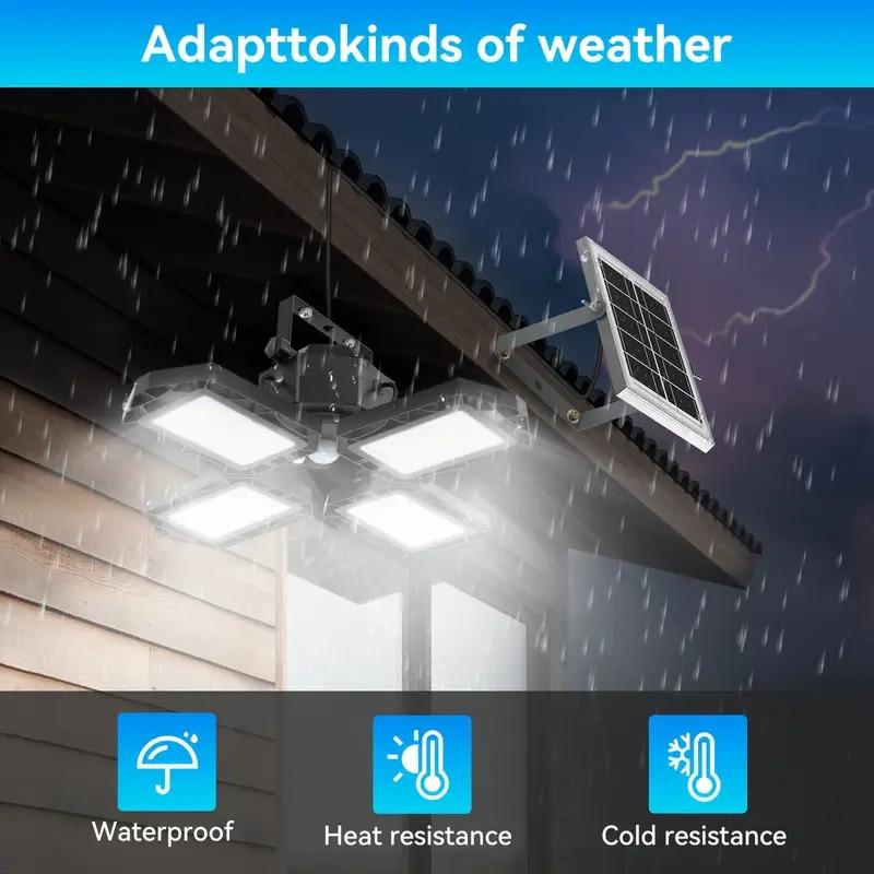 Solar Pendant Lights Indoor Led Outdoor Lighting 4 Mode Lighting Solar Powered Shed Lamp for Garage Garden Motion SensorLight