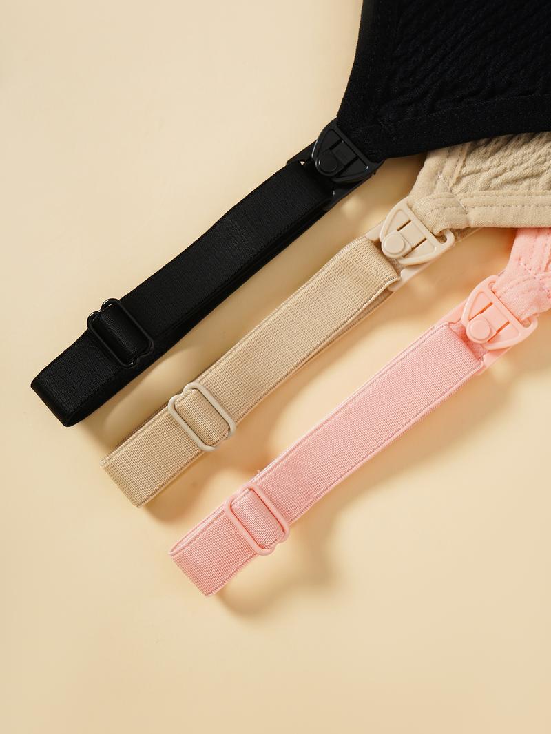 Maternity Solid Color Wireless Bra, Comfortable Breathable Seamless Nursing Bra, Maternity Underwear for Pregnancy & Postpartum, Maternity Bras