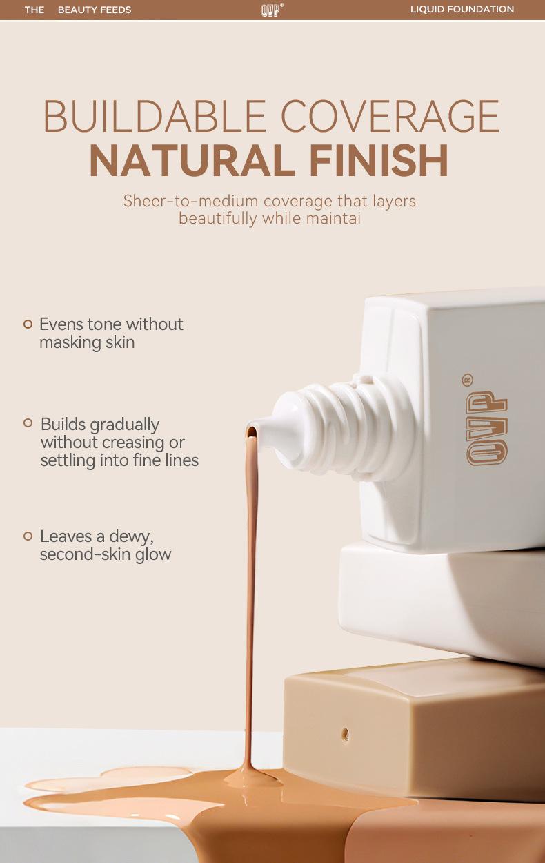 Lightweight Flawless Foundation, Evens Skin Tone, Hydrating Concealing Foundation, Matte Texture, Non-caking, Naturally Brightening, Creates A Natural Base Makeup Effect, Essential Facial Makeup.