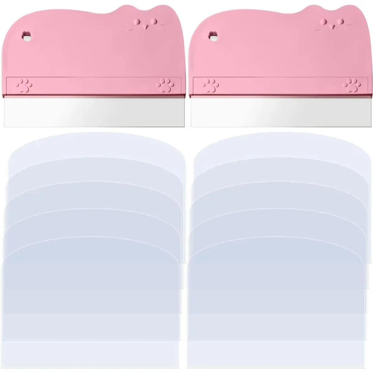 12 count Plastic Scraper Tool Set,Cake  Scraper,Transparent Scrapers