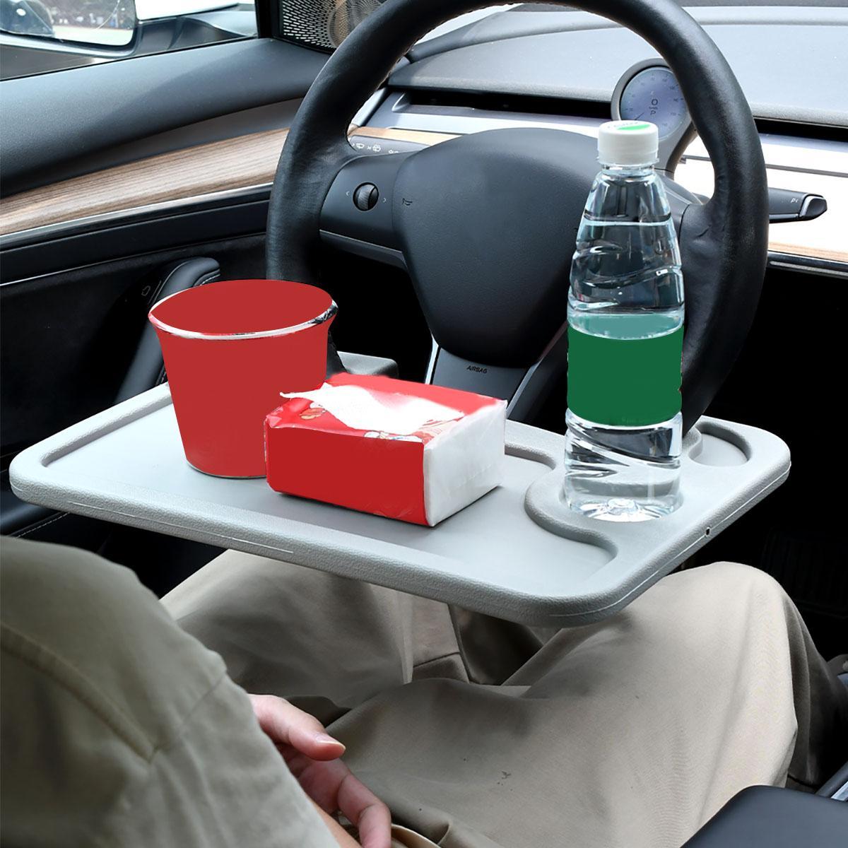Multifunctional Car Steering Wheel Tray Table, Portable Dashboard Storage Organizer, Convenient In-Car Meal Tray, Easy-To-Use Vehicle Accessory