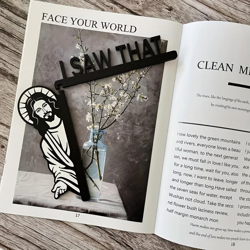 2D Vintage Wooden 'i Saw' Sign, Humorous Wall Decor, Ideal for Home Office, Horizontal Placement, Classic Door Frame Decoration