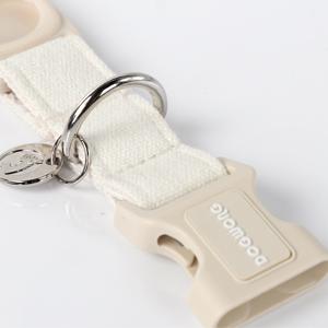 DOGWONG Airtag Dog Collar, Heavy-Duty Cotton Hemp Collar with Airtag Holder – Soft, Durable & Adjustable Pet Necklace for Small, Medium, Large Dogs