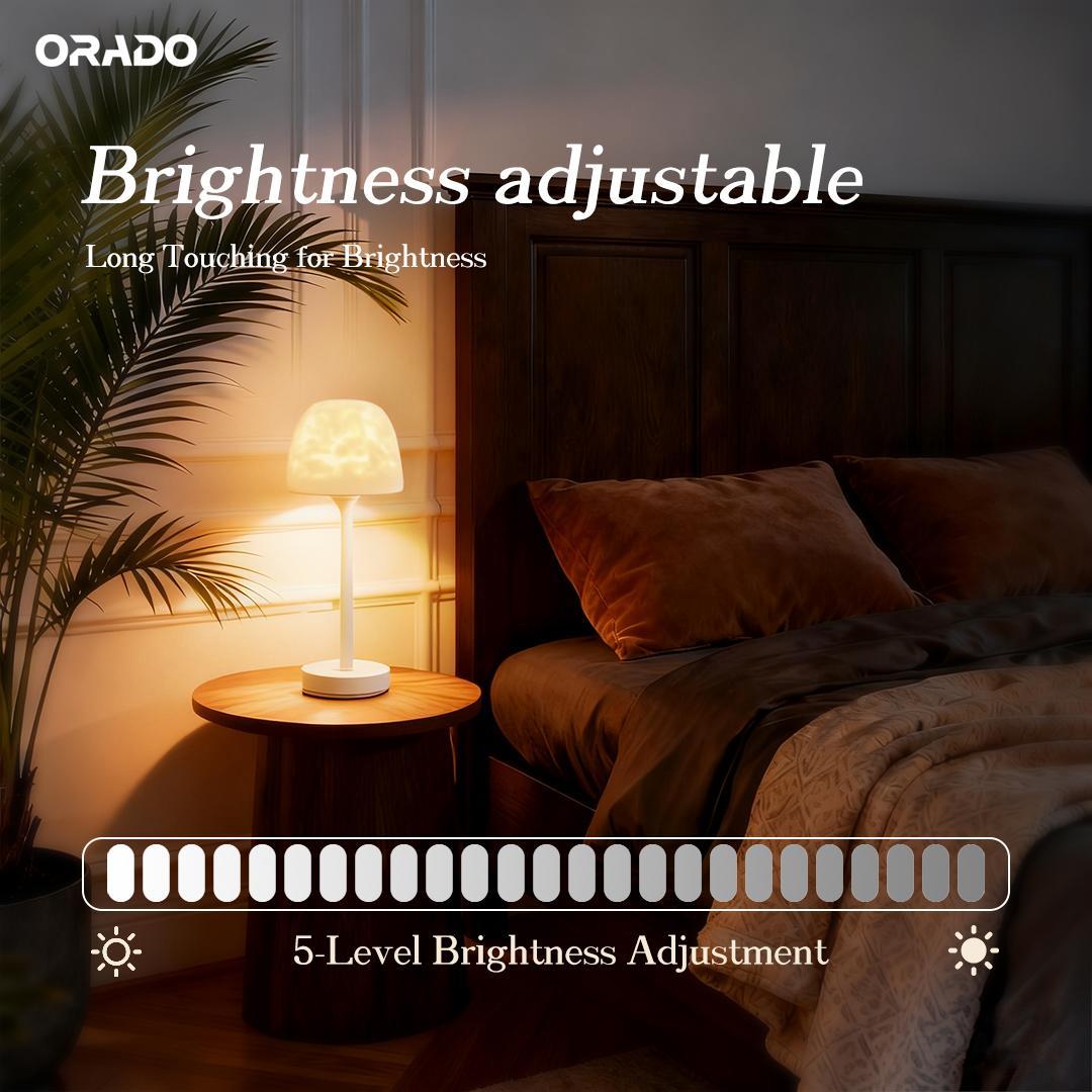 Mother's Day Gift,Aurora/Ocean Wave/Water Ripple Desk Lamp 16-Color Ambient Table Lamp with Control, Relaxation &Romantic Night Ambience,Suitable for Bedroom, Living Room, Study, Home,Perfect Gift for Holidays, Birthdays & Events! Bedroom lighting