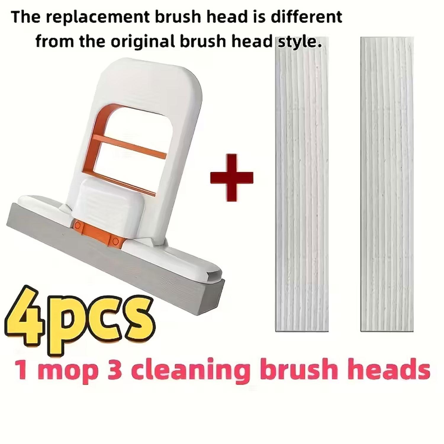 Extendable and foldable mini mop - Compact desktop cleaning brush, suitable for kitchen, bathroom, living room and car Windows, dry and wet dual-purpose cleaning, bathroom cleaning tool, Lightweight Flat Mop