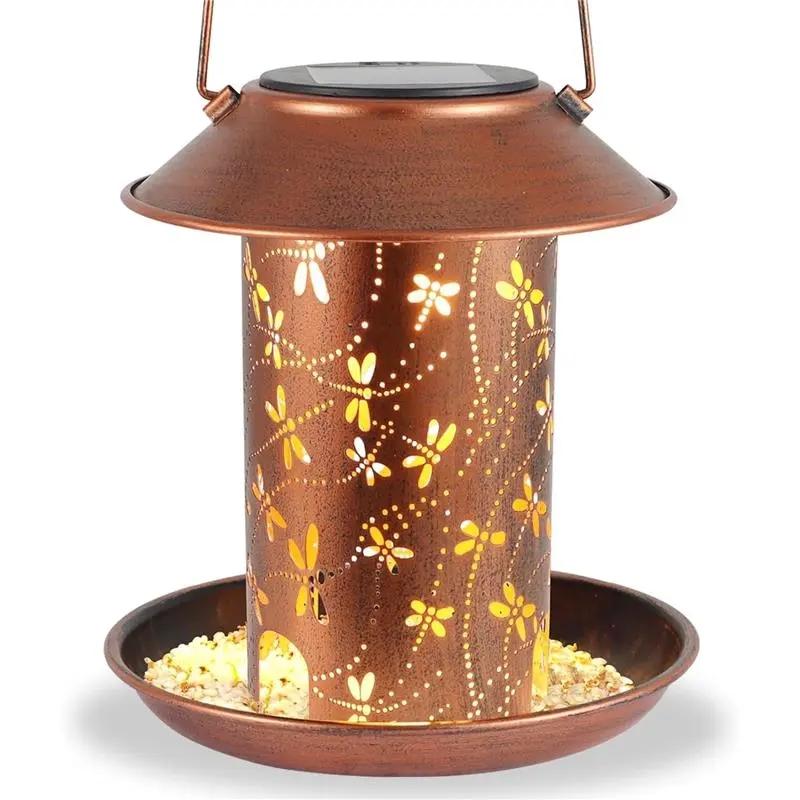 Solar Bird Feeder Hanging Garden Lantern, Eco-Friendly Outdoor Decor, Attracts Birds, Easy Installation, Durable Design