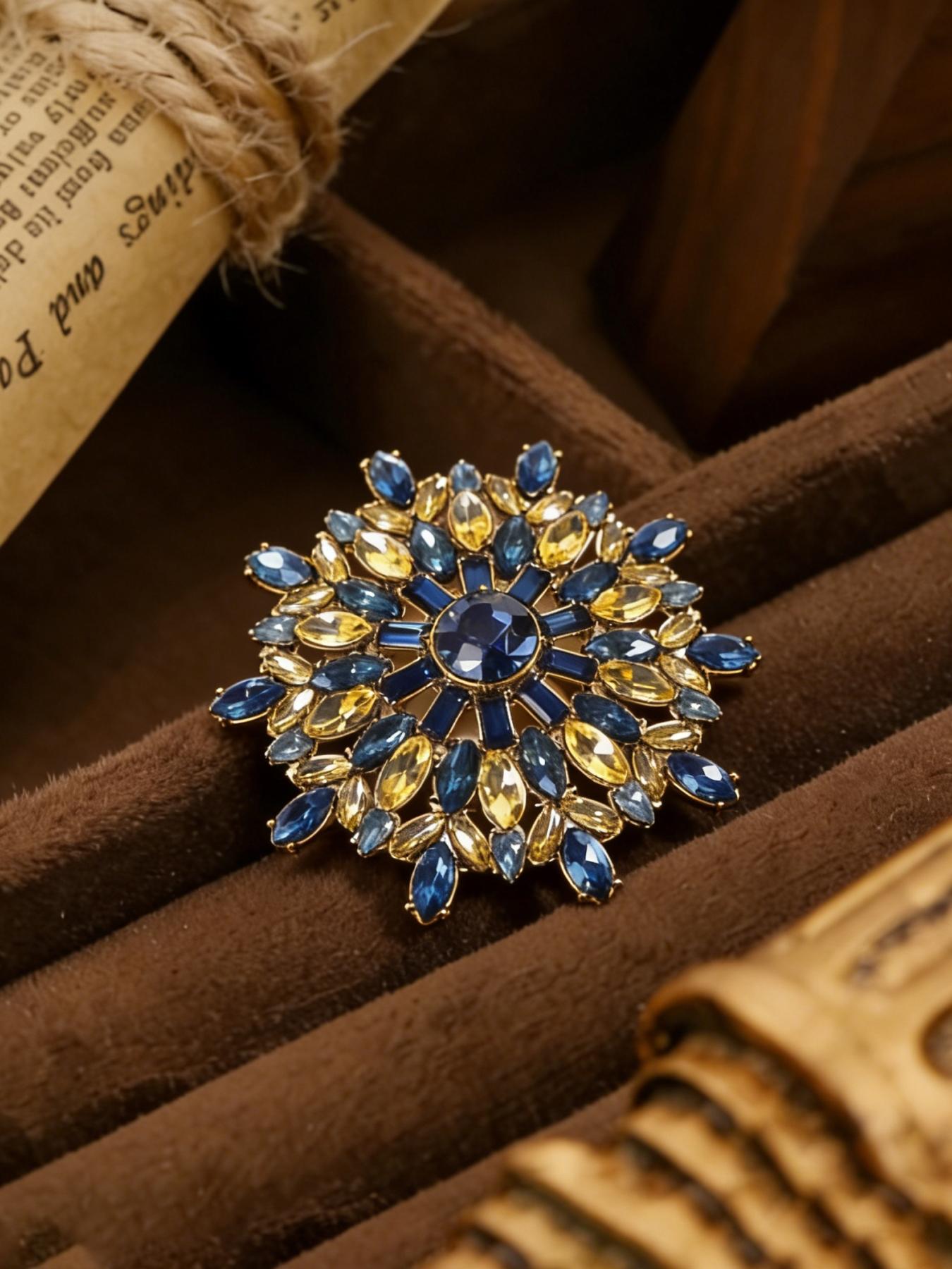 A fashionable and elegant snowflake shaped brooch, suitable for daily wear, vacation dates, and other occasions, and also a surprising and exquisite small gift.