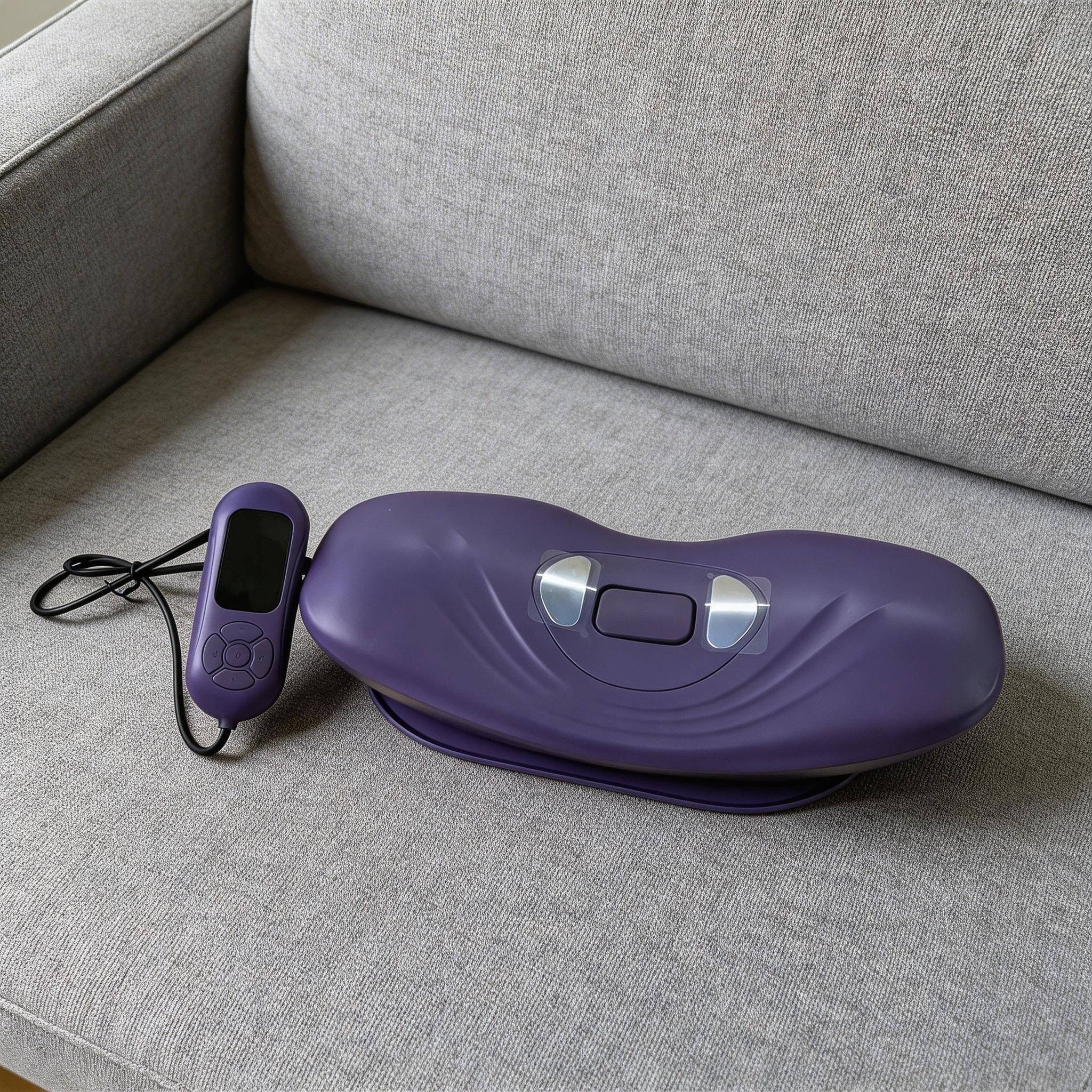 Multifunctional Electric Massage Machine for Back & Waist, Cordless Electric Back Massager with Controller, 4 Modes & 3 Levels, Back Massager with Heat for Home & Office