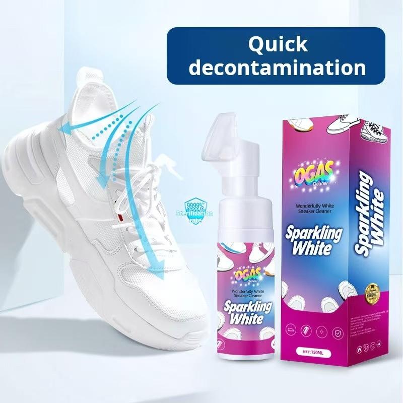 Shoe Cleaner, Sports Shoe Stain Remover, Whitening Agent, Foam Cleaning Solution, No Rinse Dry Clean, Easy to Use