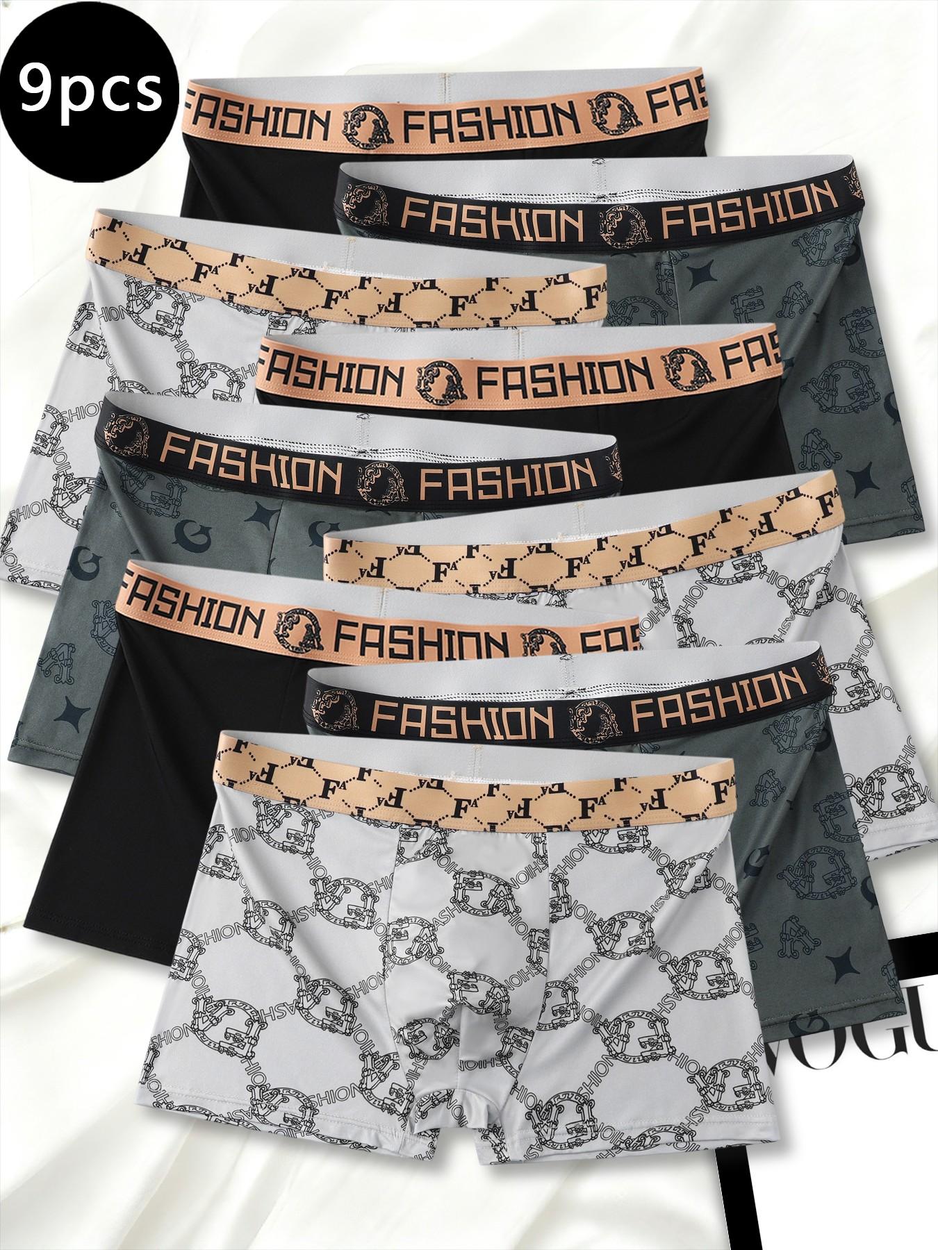 Light luxury business-style men's underwear, featuring a fashionable letter waistband design, a must-have for stylish men