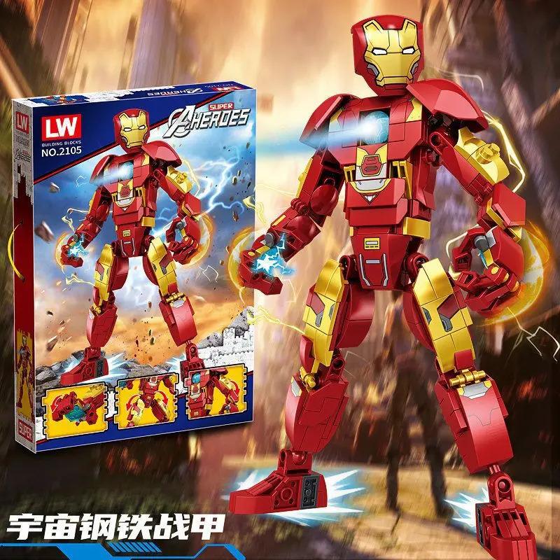 Lewan 2077 Steel Mech American Team Killer Assembled Building Blocks Boy Toy Gift Compatible with Lego