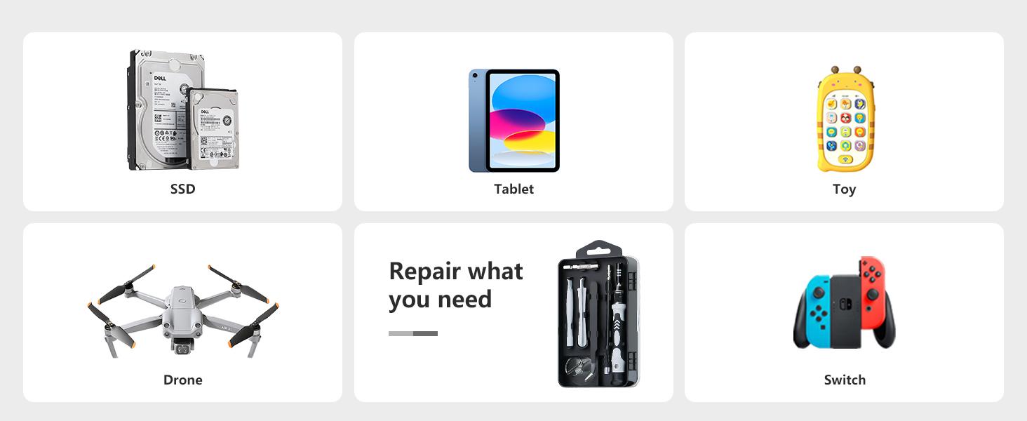 122 in 1 Precision Computer Screwdriver Kit, Laptop Screwdriver Sets with 101 Magnetic Drill Bits, Computer Accessories, Electronics Tool Kit Compatible for Tablet, PC, iPhone, PS4 Repair Replaceable Screwdriver Bits