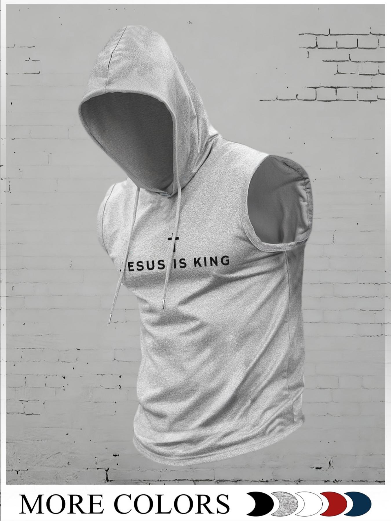 Men's Fashion Hooded, Casual Summer Wear, Athletic Workout Clothing, Moderate Fabric Thickness, Fitted Style, Ideal for Outdoor Activities