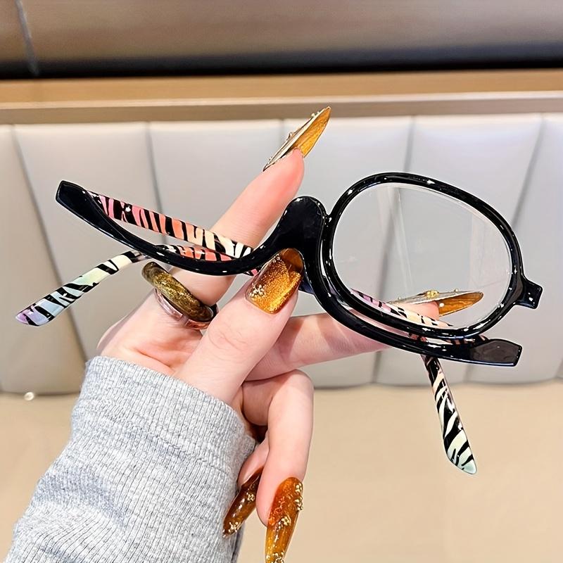 Colorful makeup reading glasses with multi-functional spring legs, super light and 180-degree rotatable reading glasses, with a free glasses cleaning cloth Multiple color combinations are available, High Quality Eyewear
