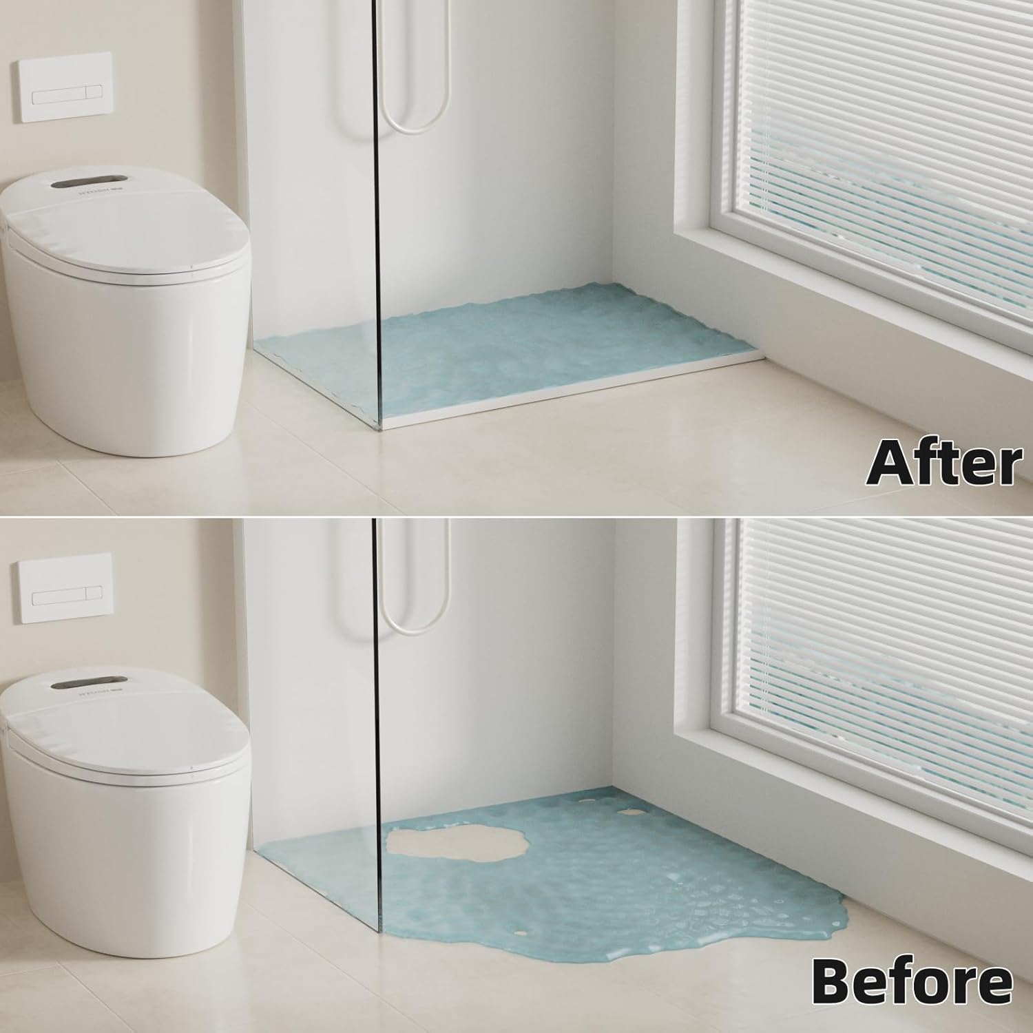67 Inch Selfadhesive Shower Threshold Water Dam Barrier Shower Dam Water Stopper Bathroom and Kitchen Water Seal Strip Guard for Dry and Wet Separation(Transparent) 67 Inch Selfadhesive Shower Threshold Water Dam Barrier Shower Dam Water Stopper Bathroom and Kitchen Water Seal Strip Guard for Dry and Wet Separation(Transparent)
