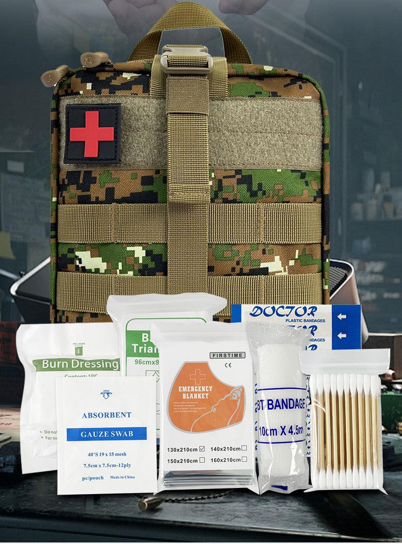 Jumahe Springtok Outdoor First Aid Kit,Tactical Molle Medical Pouch,Survival Emergency Waist Pack,Outdoor Hunting Accessories Bag,Portable Bag for Hunting,Hiking,Camping,Includes Emergency Supplies and Accessories for Multi-purpose Use