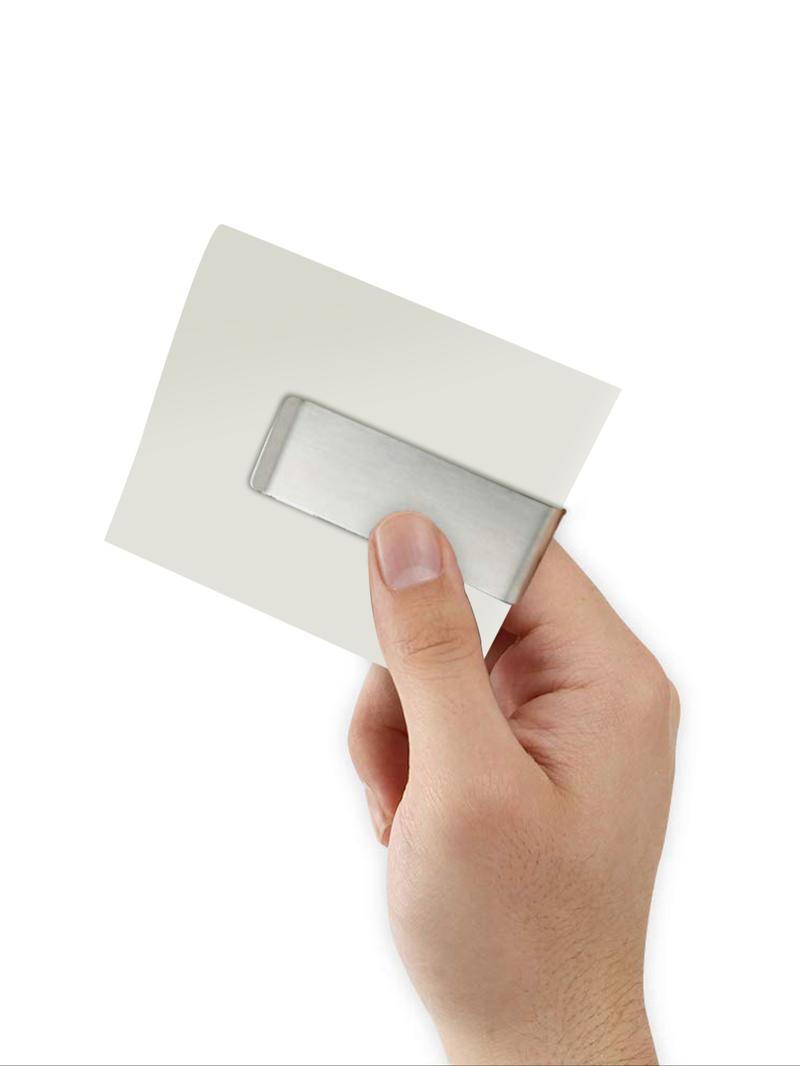 Simple Metal Money Clip for Cash and Credit Cards (1/3/6/12pcs), Fashion Money Holder, Stainless Steel Card Holder for Travel & Business, Casual Versatile Card Holder for Men, Office Desk Accessories